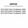 Kugel Front Wheel Bearing For Ram ProMaster 1500 2500 3500 70-516016